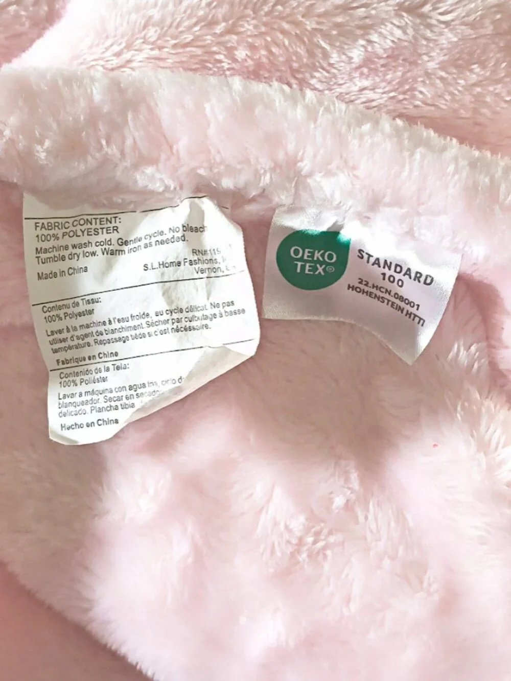 S.L. Home Fashions #119741 Pink Soft Plush Security Blanket 30